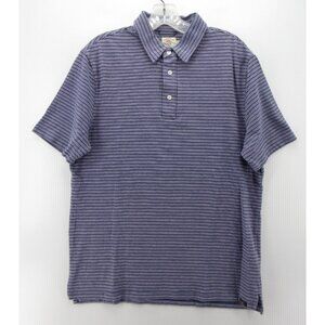Faherty Polo Shirt Medium Pullover Striped Preppy Golf Pima Cotton